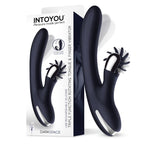 INTOYOU Darkspace Vibrador con Lenguas Rotadora y Movimiento Finger Azul