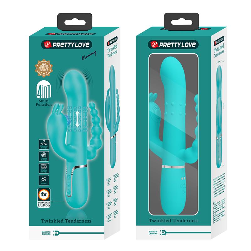 Cammy Vibrador con Bolas Rotadoras y Cadena Anal