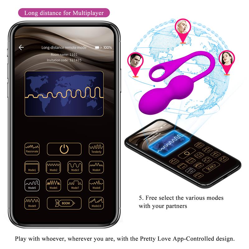 PRETTYLOVE Elvira Bolas Kegel con Vibración y APP