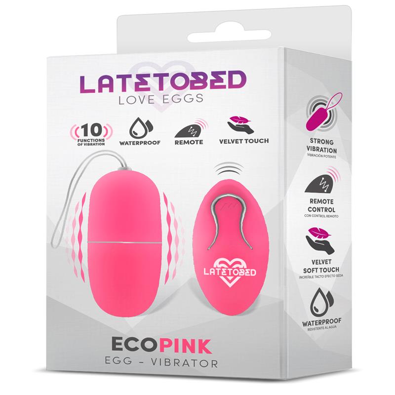 LATETOBED Ecopink Huevo Vibrador con Control Remoto