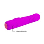 Leopold Vibrador con Función de Movimiento USB Silicona