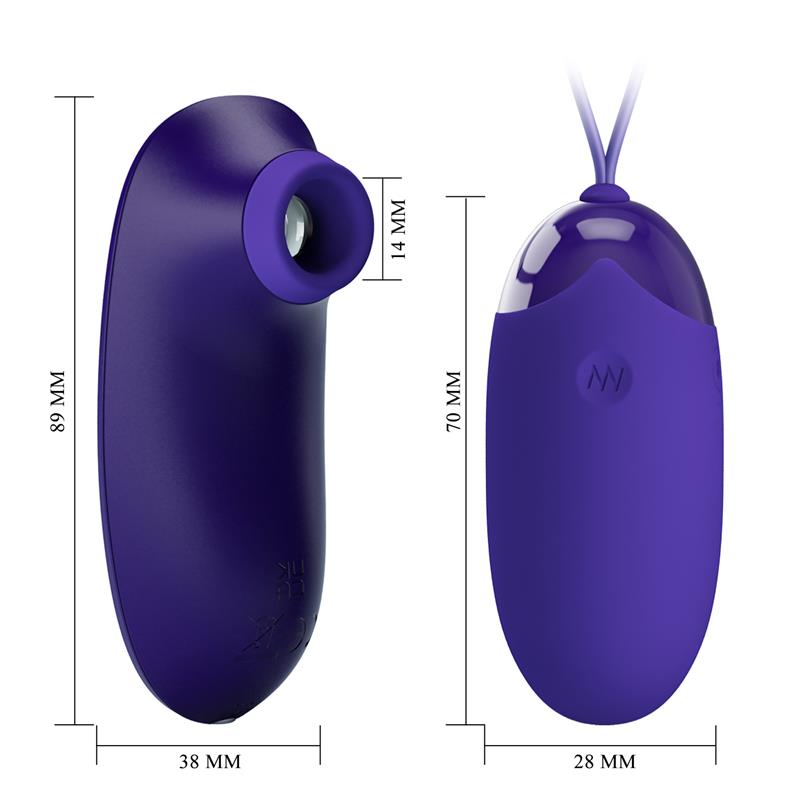 Succionador de Clítoris y Huevo Vibrador