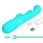 Shania Vibrador con Lengua y Thumping Turquesa