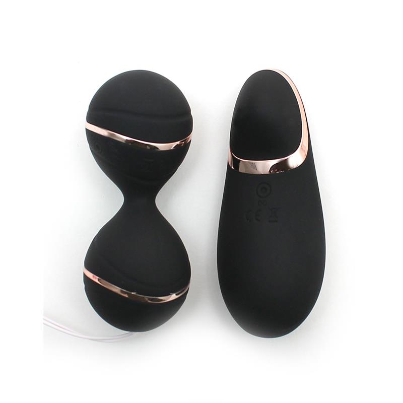 RIMBA TOYS Bolas Kegel con Control Remoto y Estimulador Ibiza Negro