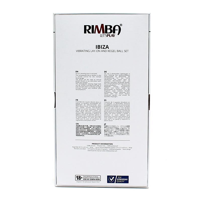 RIMBA TOYS Bolas Kegel con Control Remoto y Estimulador Ibiza Negro
