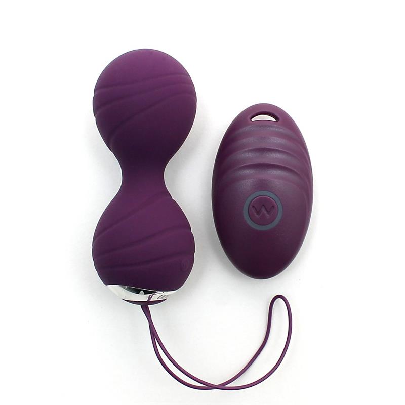 RIMBA TOYS Bolas Kegel con Vibración con Control Remorto Cannes Purpura