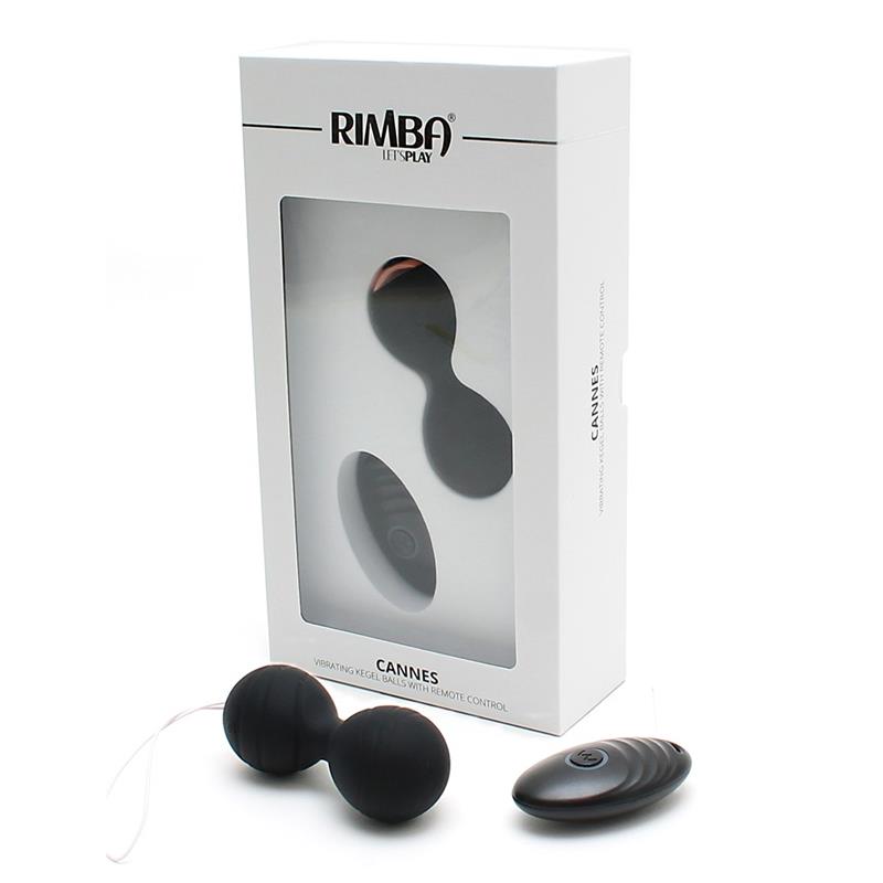 RIMBA TOYS Bolas Kegel con Vibración y Control Remoto Cannes Negro