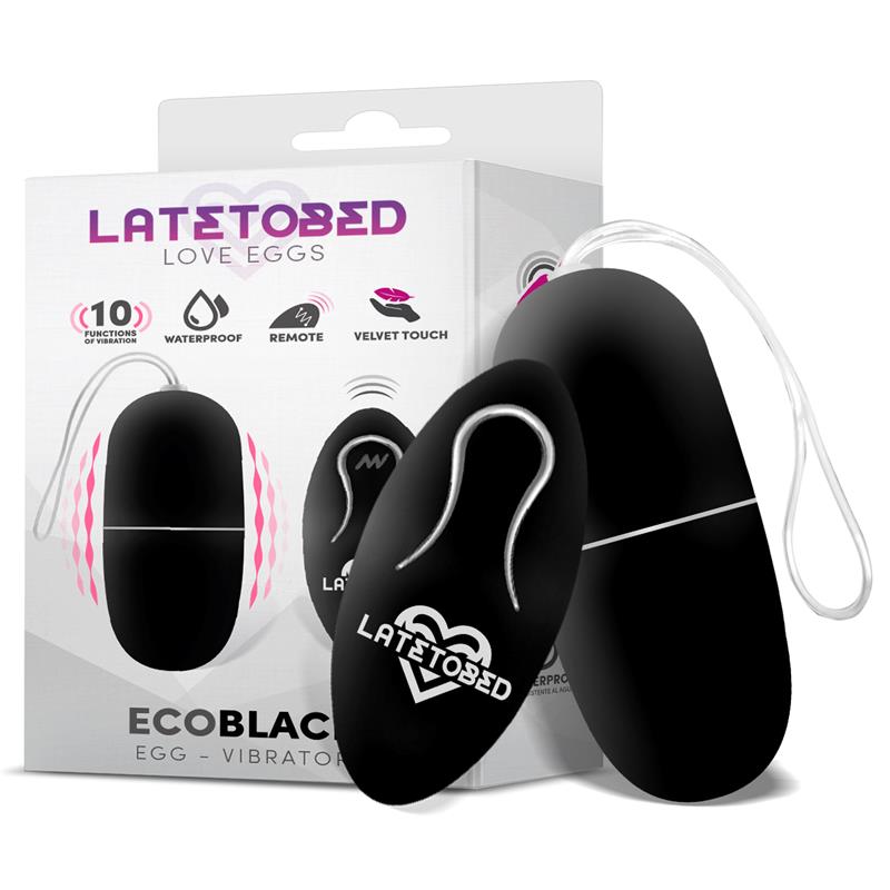 LATETOBED Ecoblack Huevo Vibrador con Control Remoto