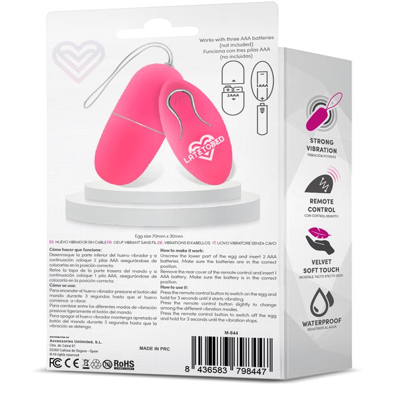 LATETOBED Ecopink Huevo Vibrador con Control Remoto