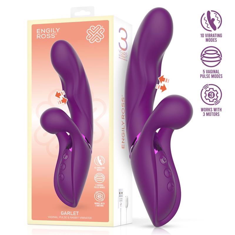 ENGILY ROSS Garlet Vibrador con Bola de Pulsación 3 Motores