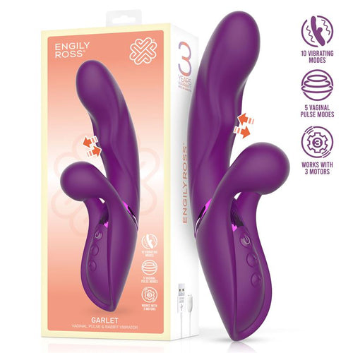 ENGILY ROSS Garlet Vibrador con Bola de Pulsación 3 Motores