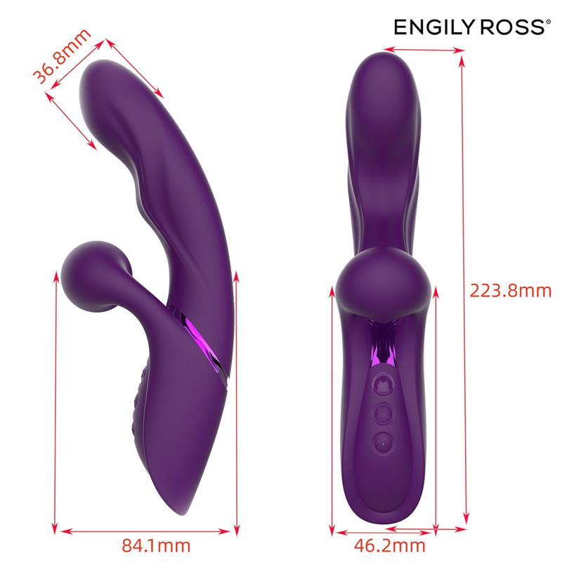 ENGILY ROSS Garlet Vibrador con Bola de Pulsación 3 Motores