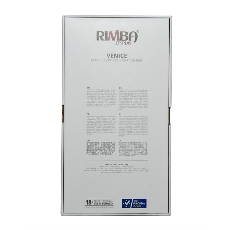 RIMBA TOYS Huevo Vibrador con Control Remoto Venice Negro