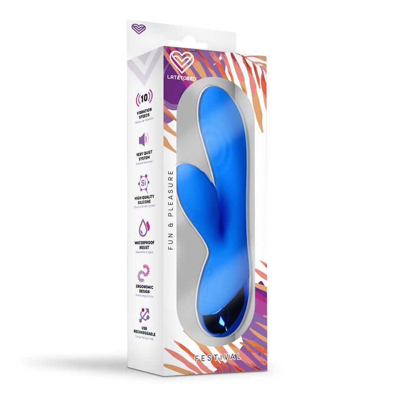 FESTIVAL Marna Vibrador USB Azul