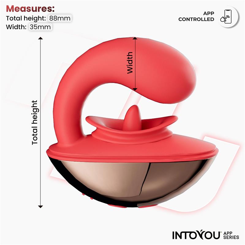 INTOYOU APP SERIES Rondy Estimulador con Vibración y Lengua con App