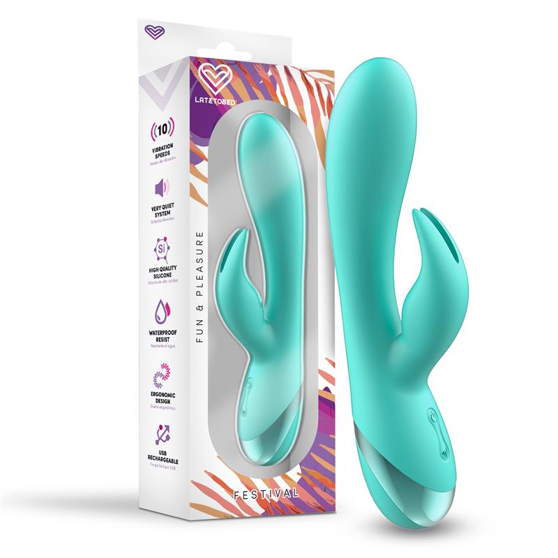 FESTIVAL Vibrador Pertes USB Celeste